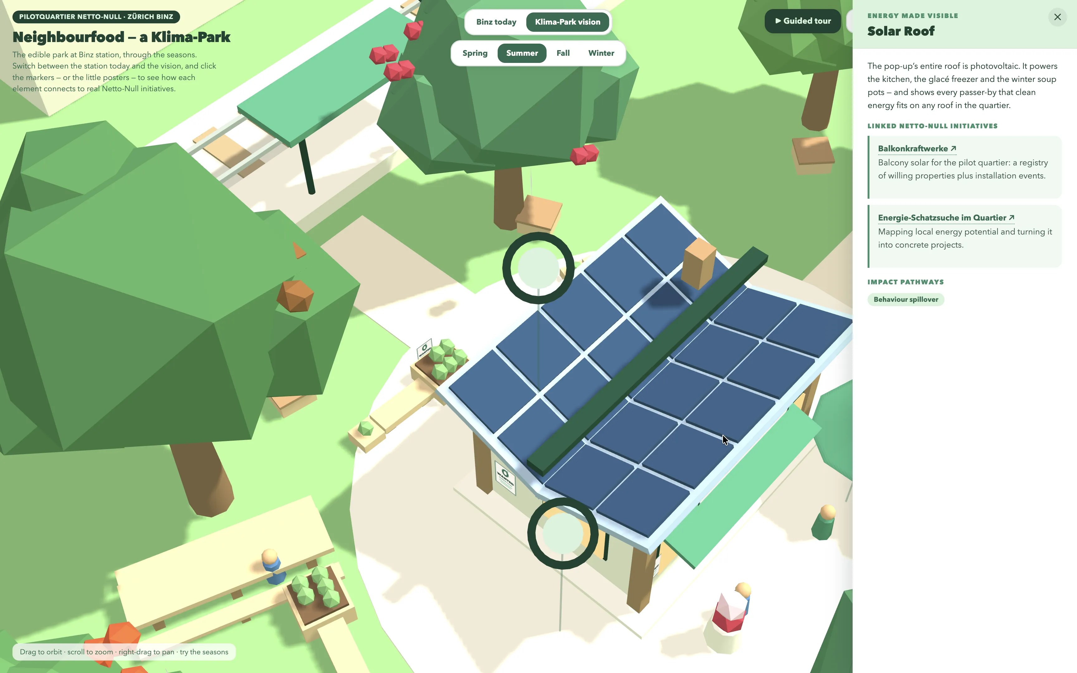 Website screenshot of a detailed view of the solar panel proposal